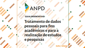 Capa Guia Orientativo Tratamento de Dados para Fins Acadêmicos e para Realização de Pesquisas – Junho 2023.